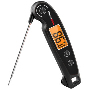 ThermoPro TP605 Black Digital Waterproof Thermometer-Foldable